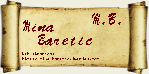 Mina Baretić vizit kartica